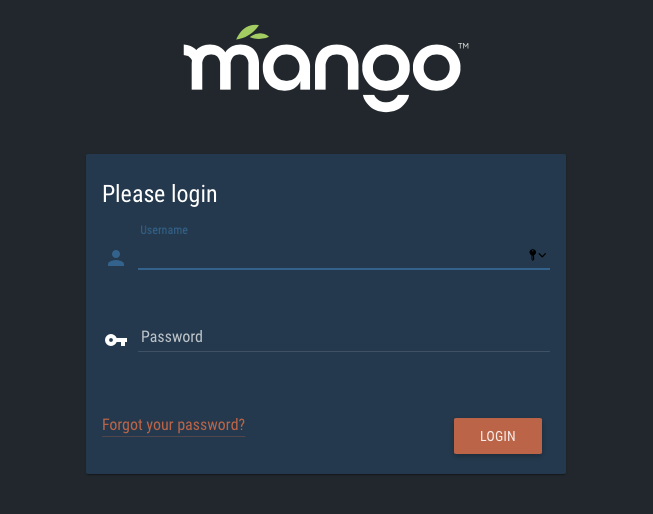 Login page